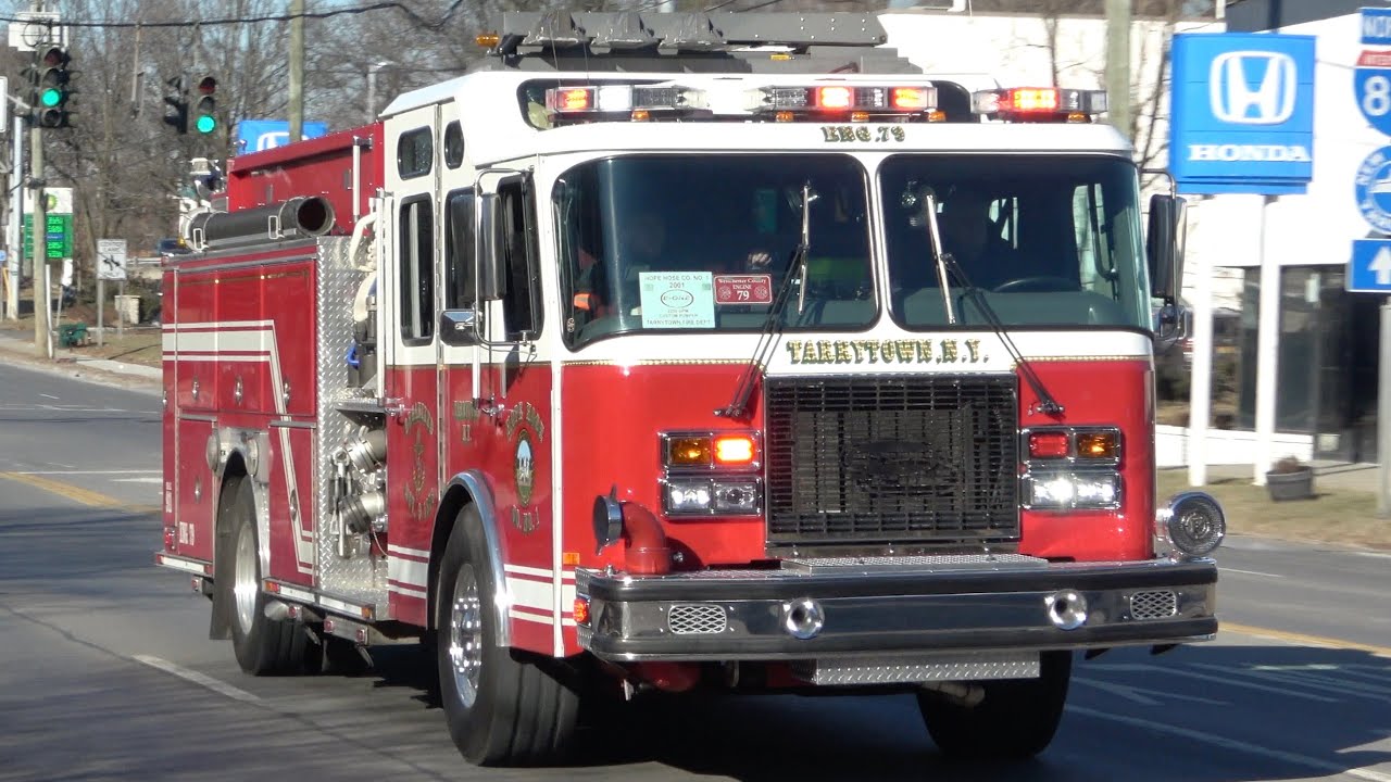 Tarrytown FD Ladder 37, Engine 79, & Engine 76 Responding