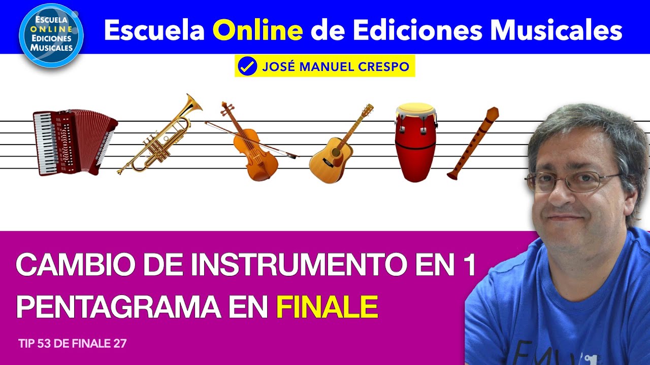 Cambio de Instrumento en 1 pentagrama en Finale27 - Tip 53