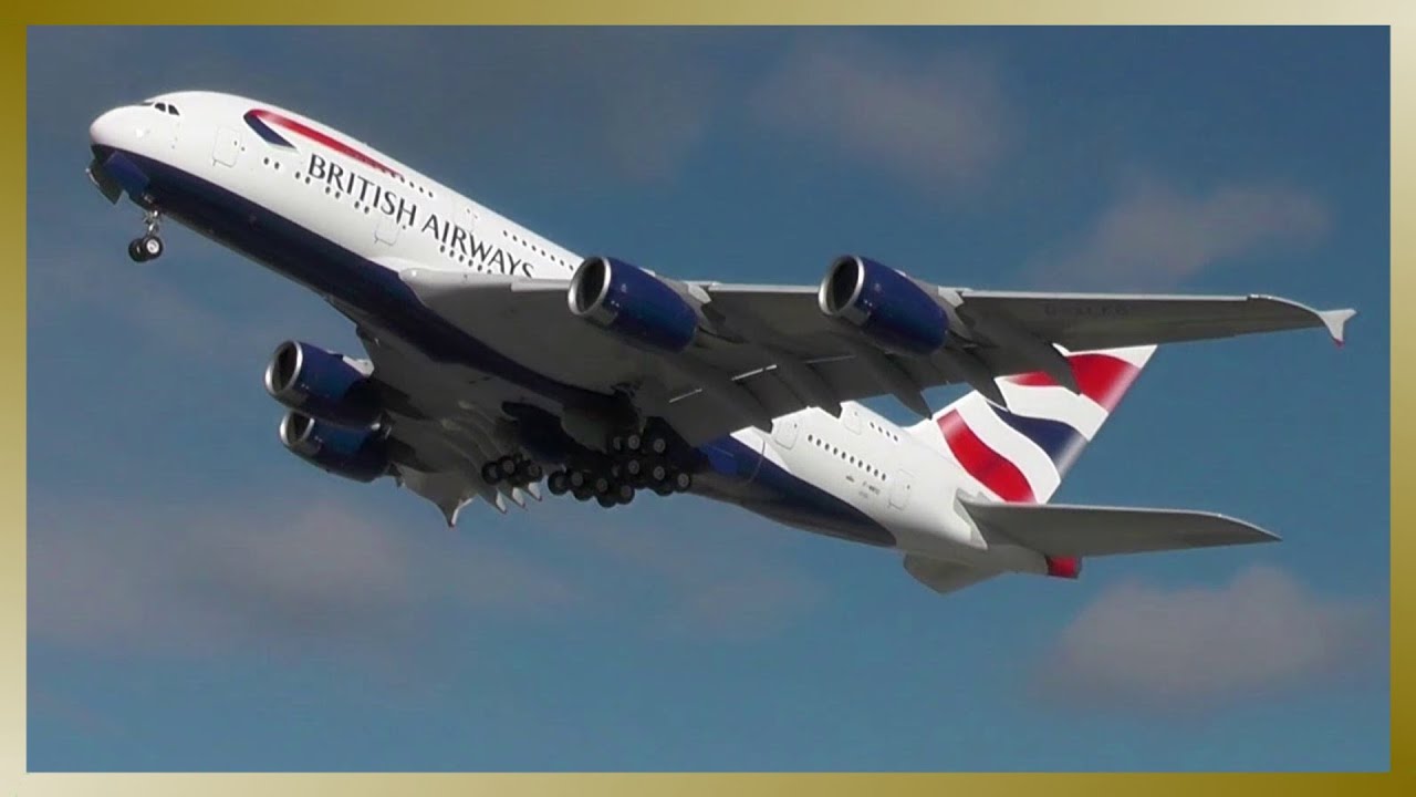 British Airways Airbus A380: Takeoff and Landing at Hamburg Finkenwerder Airport