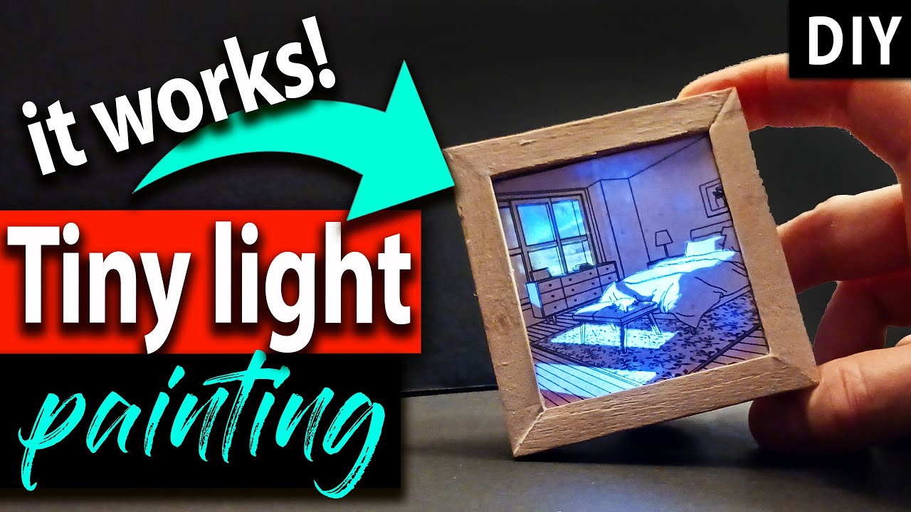 🖌️🎨💡🖼️LIGHT PAINTING FOR DOLLHOUSE, CUADRO CON LUZ PARA CASA DE MUÑECAS, escala 1:6, 1:6 scale🖌️🎨💡🖼️