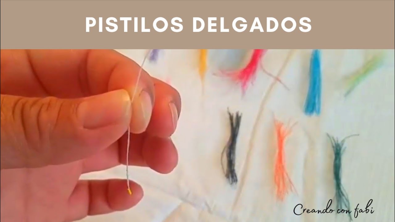 COMO HACER PISTILOS DELGADOS Y DE COLORES  PARA FLORES PEQUEÑAS