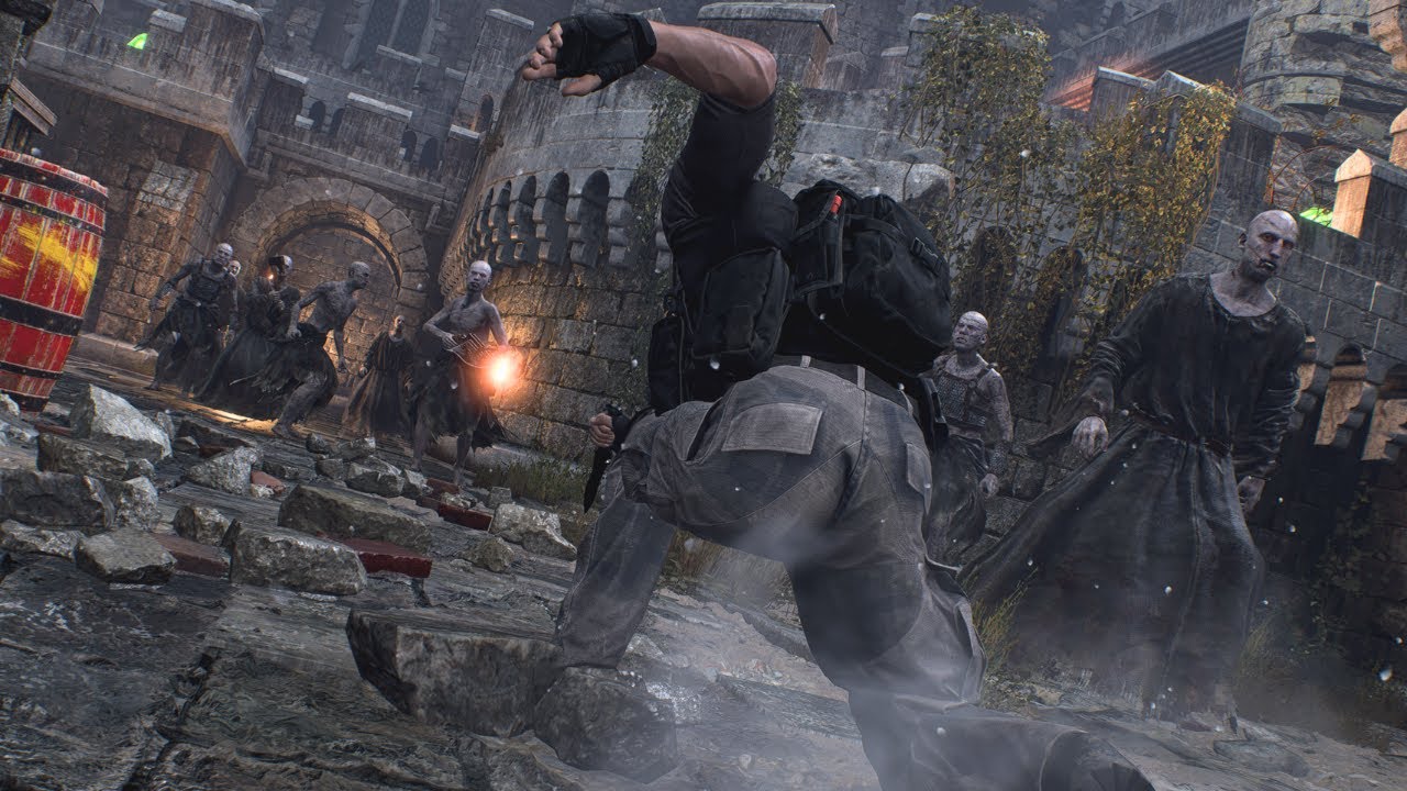 Krauser destroys Zealots in style | RE4 Mercenaries Castle.