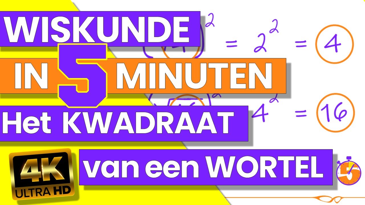 WISKUNDE IN 5 MINUTEN – Het kwadraat van een wortel