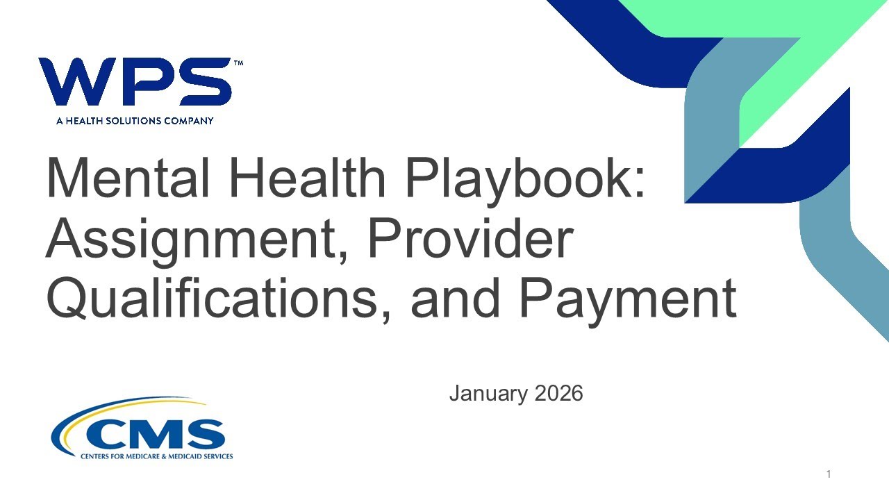 Mental Health Playbook: Assignment, Provider Qualifications, and Payment
