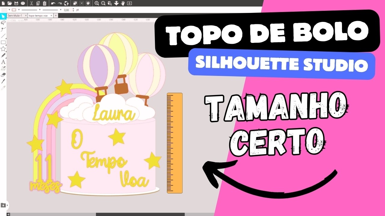 COMO FAZER UM TOPO DE BOLO DO TAMANHO CERTO? - SILHOUETTE STUDIO | TOPO DE BOLO