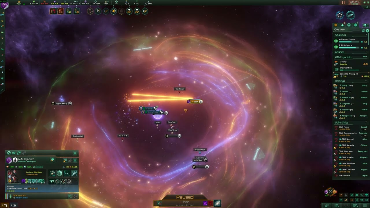 Stellaris Nomad 4.4.4 single arkship vs 25x crisis
