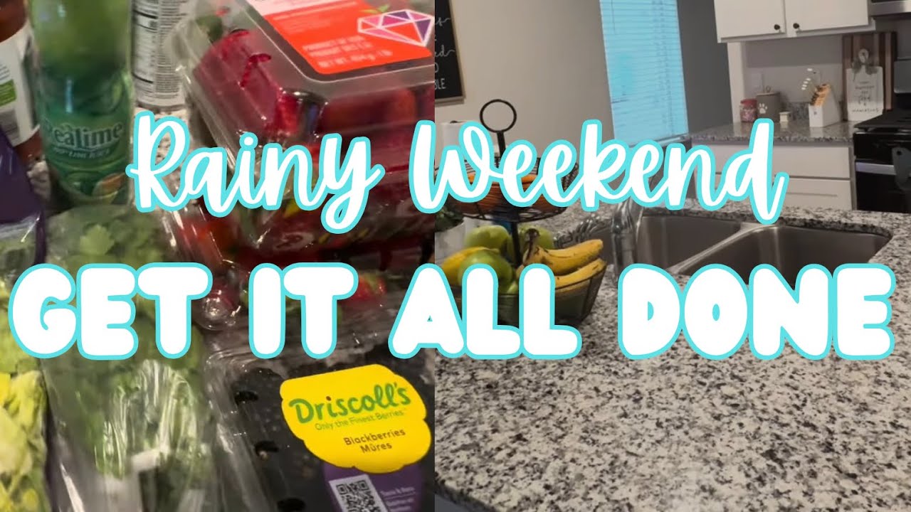 RAINY DAY GET IT ALL DONE- GROCERIES, CLEANING, & COOKING 🌧️ #rain #getitalldone #krogergroceryhaul 