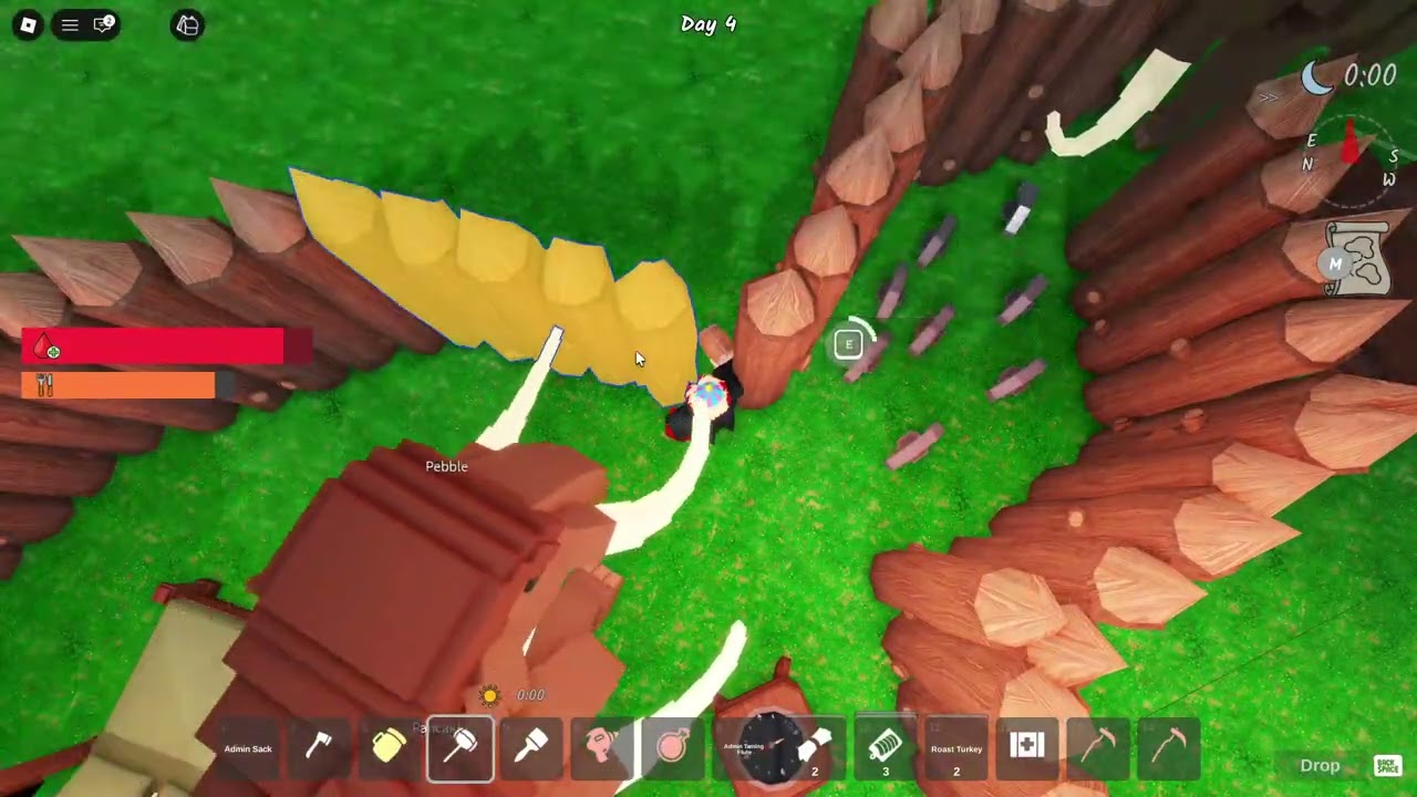 Playing 99 nights in the forest during admin abuse on Roblox