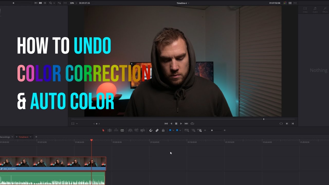Davinci Resolve   How to undo color correction & Auto Color