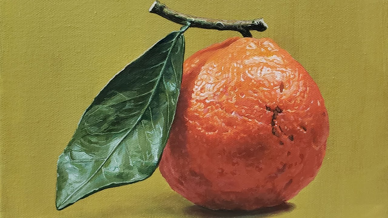 SUMO MANDARIN | PAINTING PROCESS| STILL LIFE | ACRYLIC PAINTING | FOR BEGINNERS |#31 #그림과정