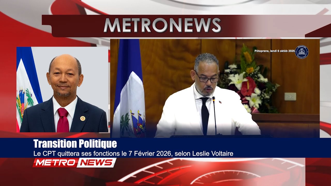 Transition Politique | Le CPT quittera ses fonctions le 7 Février 2026, selon Leslie Voltaire