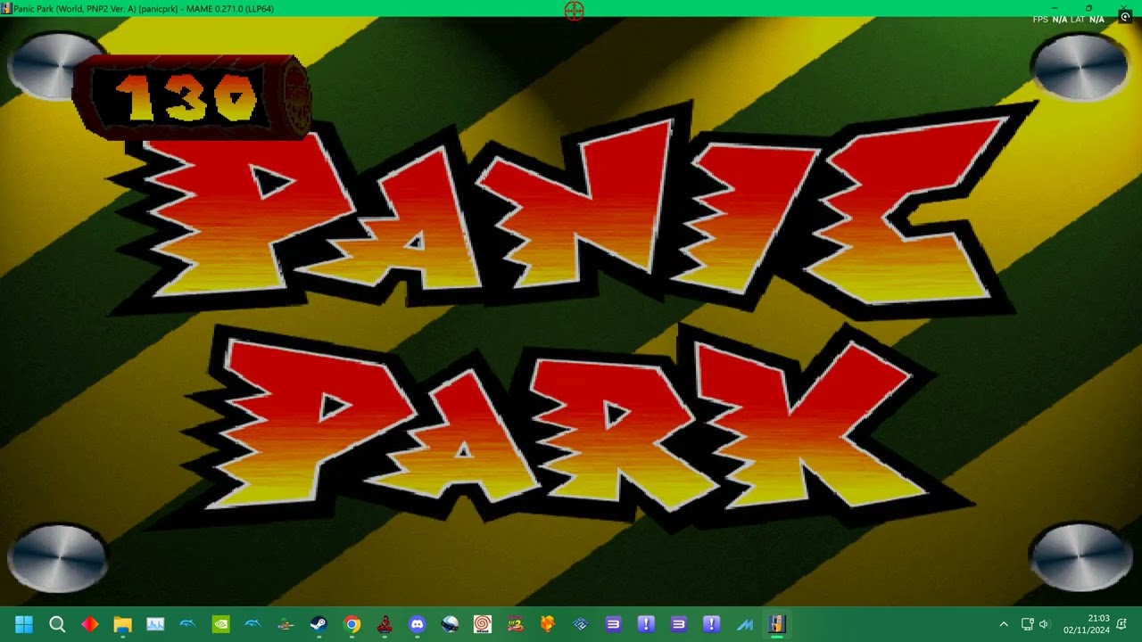 PANIC PARK FULLY PLAYABLE = PANIC KING RANK IN NO 1 - MAME 271 -  NAMCO SYSTEM 23 - UK ARCADES 2024