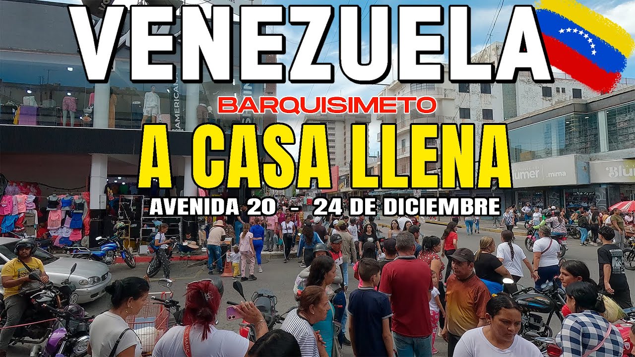 24/12 🎄HOY ESTA REPLETA la AVENIDA 20, un recorrido completo - Barquisimeto, Venezuela,