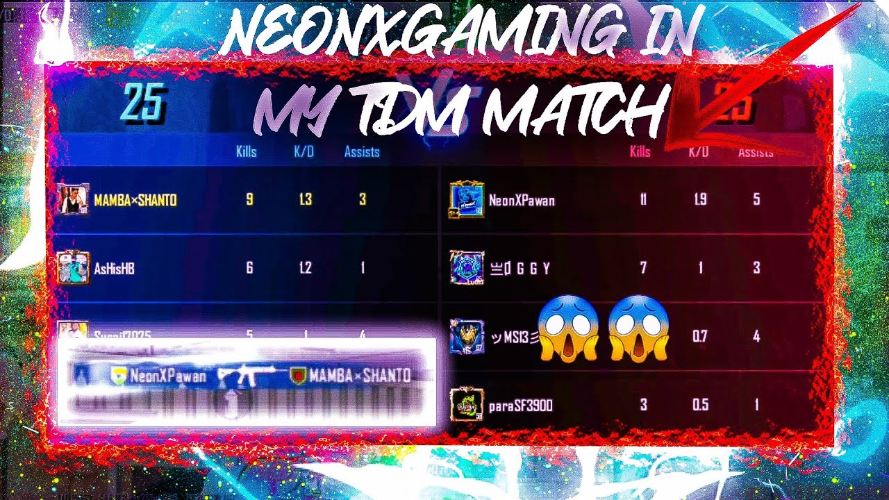 NeonXgaming in my TDM MATCH||FT.NeonXgaming