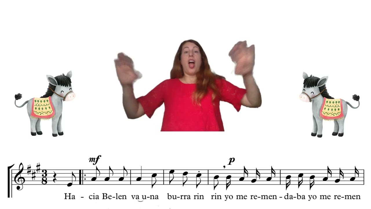 Hacia Belén va una Burra - VOZ 1  y movimientos