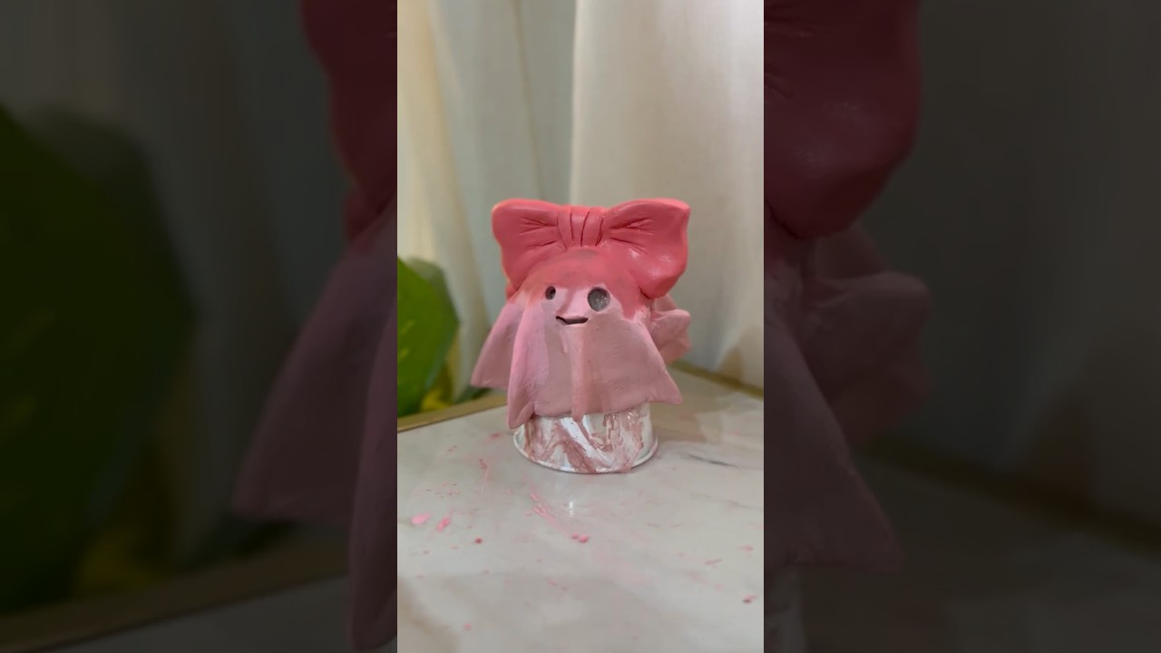 أفكار بعجينة السيراميك ✨سويت مبخرة الشبح الكيوت 👻🎀 #قصص_من_عجينة #diy#مبخرة
