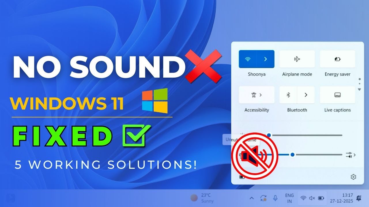 Решение проблемы с неработающим звуком в Windows 11 | Проблема отсутствия звука решена (100% рабо...