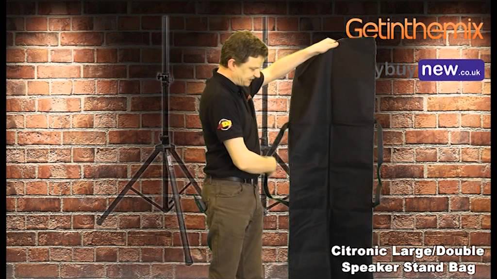 Citronic Large Double PA Speaker Stand Carry Bag Demo @ Getinthemix.com