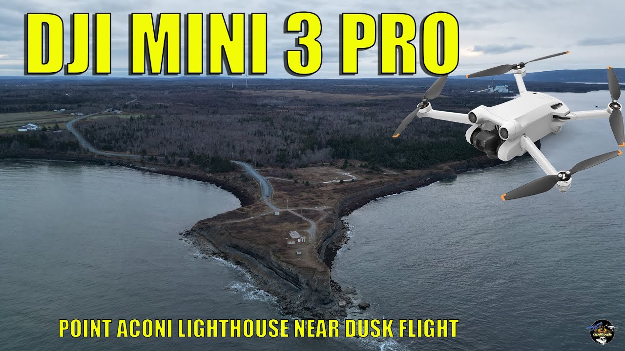 Полет на маяк Пойнт-Акони в сумерках