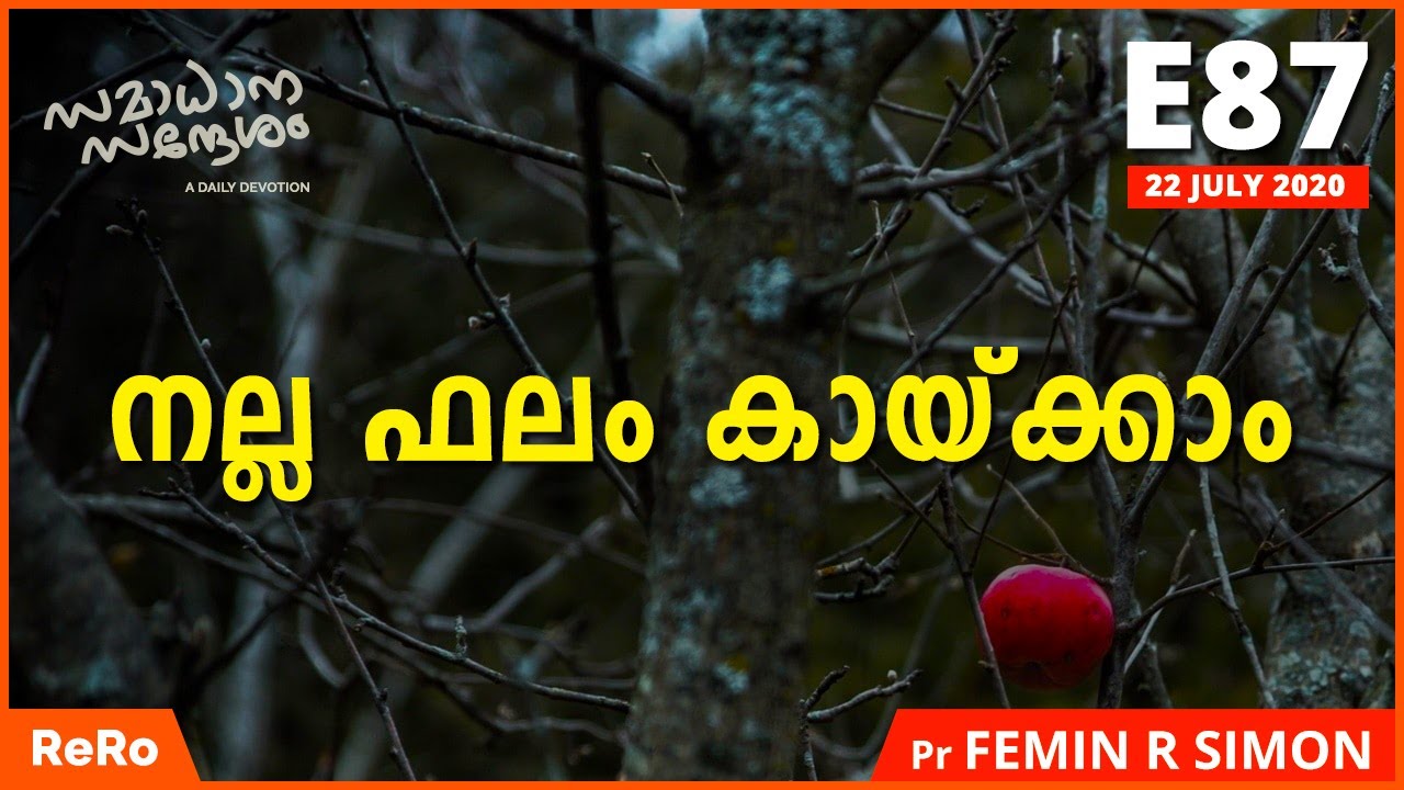 നല്ല ഫലം കായ്ക്കുന്നവരാകാം | E87 | Samadhana Sandesham | Latest Malayalam Christian Message | ReRo