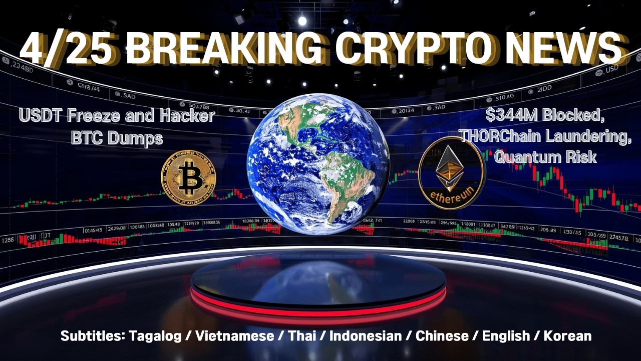 【Multi SUB】Tether Freezes $344M, DeFi Hackers Use THORChain, Quantum Risk for Bitcoin