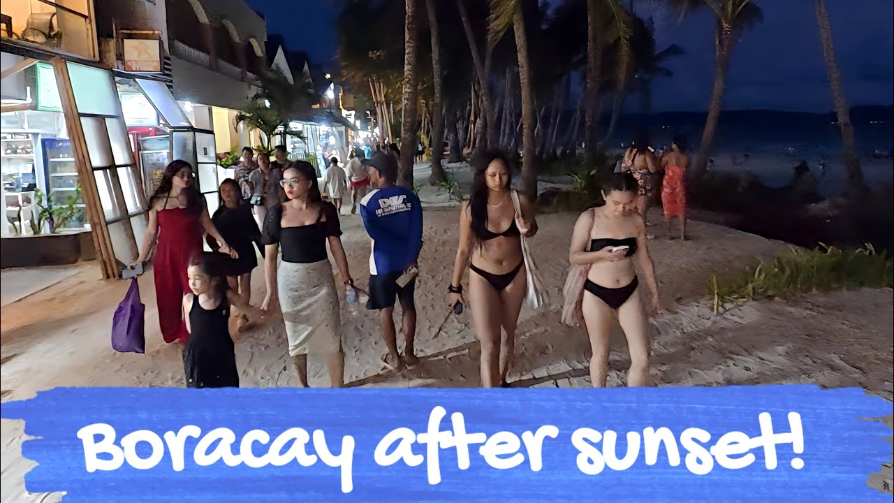 Boracay Beach Front After Sunset Walk