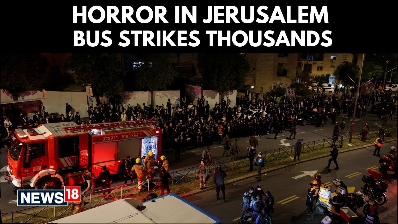Teen Killed as Bus Rams Ultra-Orthodox Rally in Jerusalem | Anti-Military Protest Turns Deadly | 4K
