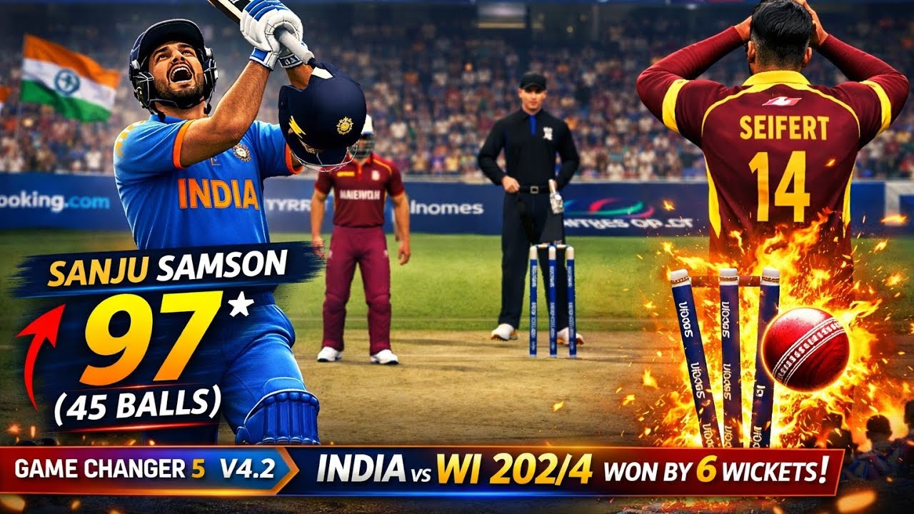 🔴 LIVE NOW – IND vs WI Thriller Match | Game Changer 5 V4.2 Gameplay