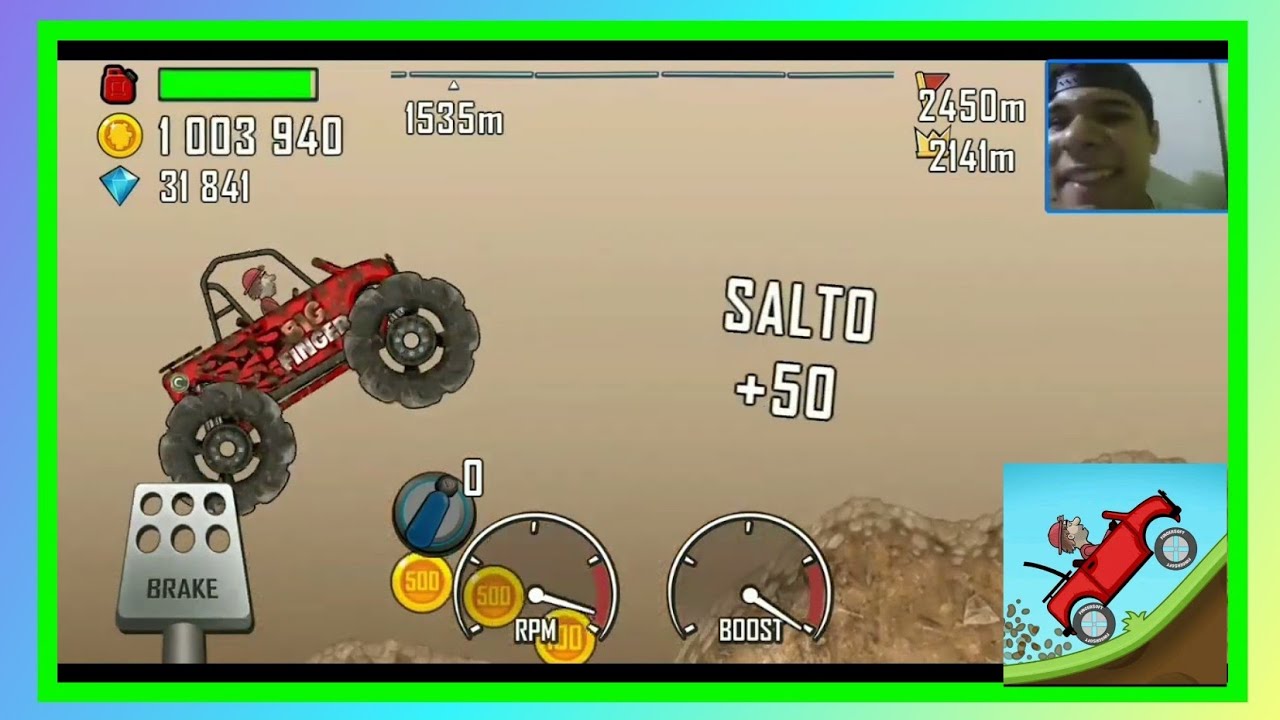 Big Finger En Piscina de Lodo 😄 | Hill Climb Racing 😄