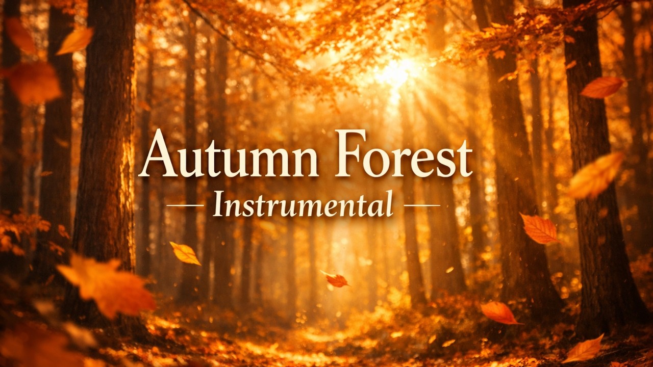 Autumn Forest Piano 🍂 | Warm Cozy Instrumental Music for Relaxation & Focus (1 Hour)