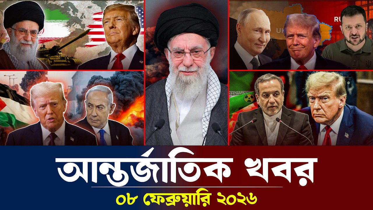 আজকের আন্তর্জাতিক সব খবর, ০৮ ফেব্রুয়ারি ২০২৬ | Jamuna i-Desk Today | International News | আজকের খবর