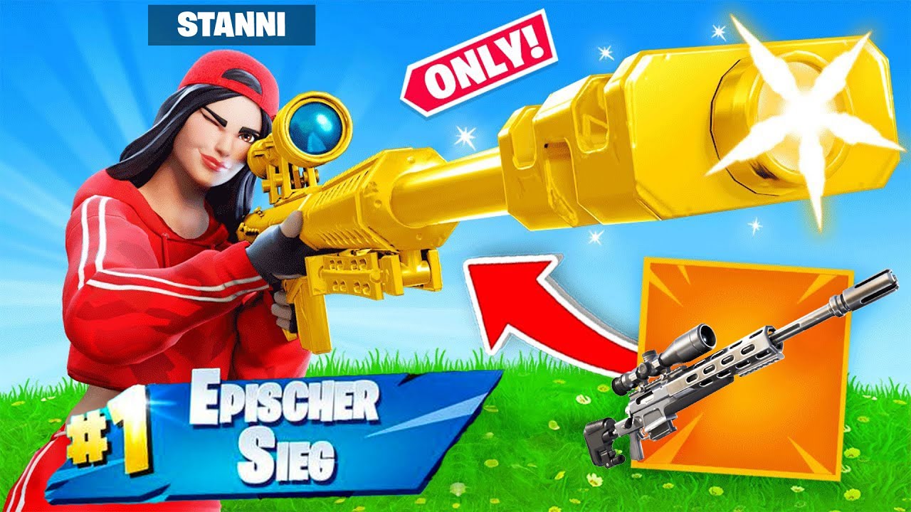 NUR MIT SNIPER GEWINNEN (unmöglich) in Fortnite!