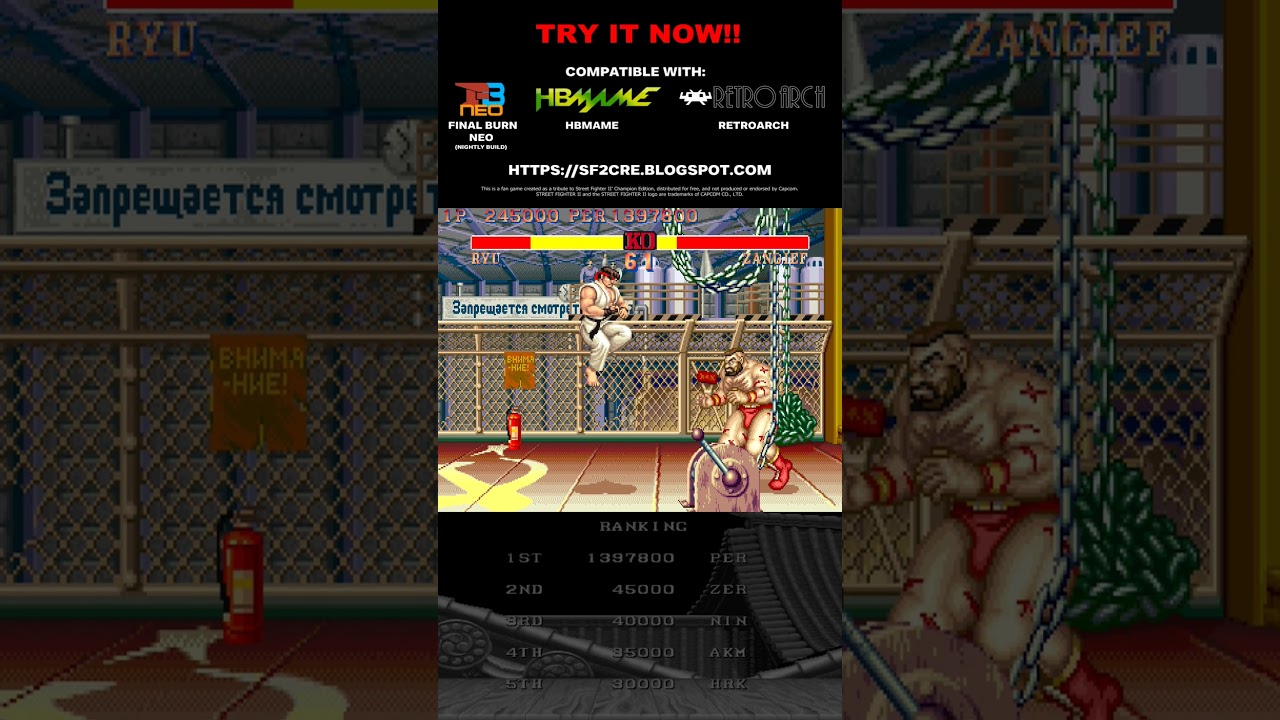 Ryu x Zangief | STREET FIGHTER II' CHAMPION RE-EDIT 