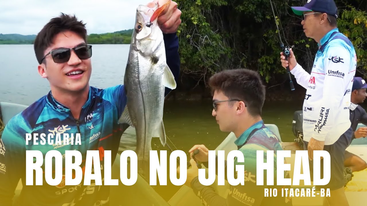 Pescaria de robalo no jig head. Rio Itacaré