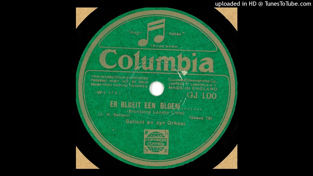Columbia WV 174 - Er Bloeit Een Bloem (Belloni en zyn Orkest)