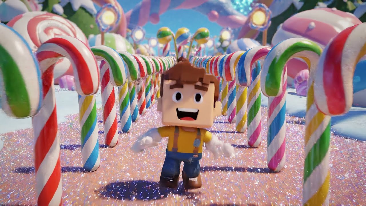 Roblox Tiny Noob Teleported Into a Candy Forest Adventure | Kids Songs & Nursery Rhymes