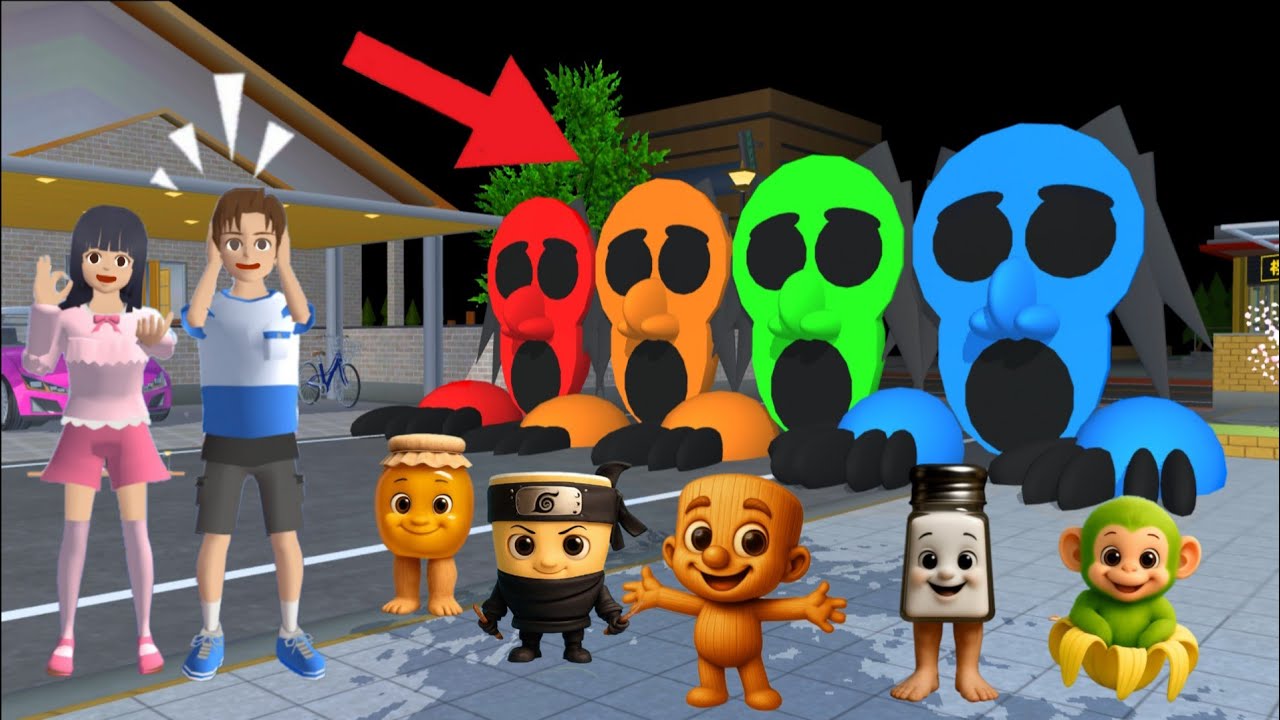 yuta mio panik bocil anomali masuk mulut peta peta warna warni | SAKURA SCHOOL SIMULATOR
