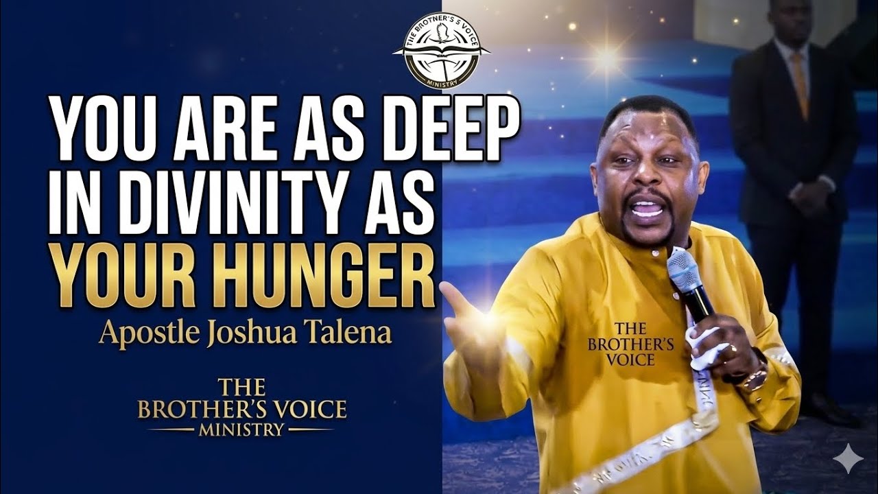 YOU'RE AS DEEP IN DIVINITY AS YOUR HUNGER - APOSTLE JOSHUA TALENA.