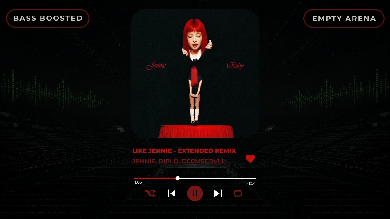 [BASS BOOSTED + EMPTY ARENA] JENNIE - LIKE JENNIE (EXTENDED REMIX) |kpoptifyy