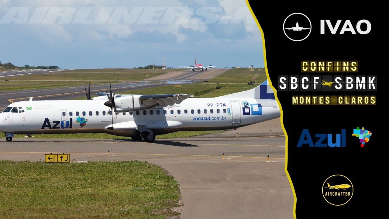 🟡 FLIGHT SIMULATOR 2020 - Belo Horizonte ✈ Montes Claros ATR AZUL  [Online IVAO]