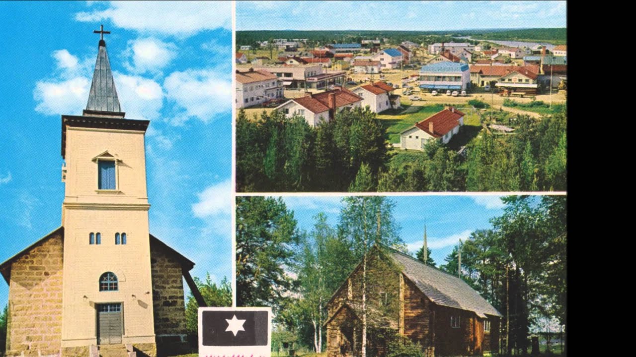 Sodankylän keskustaa 1950-luvulta lähtien