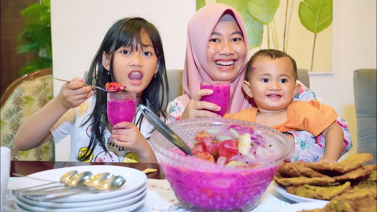 PUASA BIKIN TAKJIL ES BUAH 🍧 BERSAMA BAYI AZAM | Salsa and family