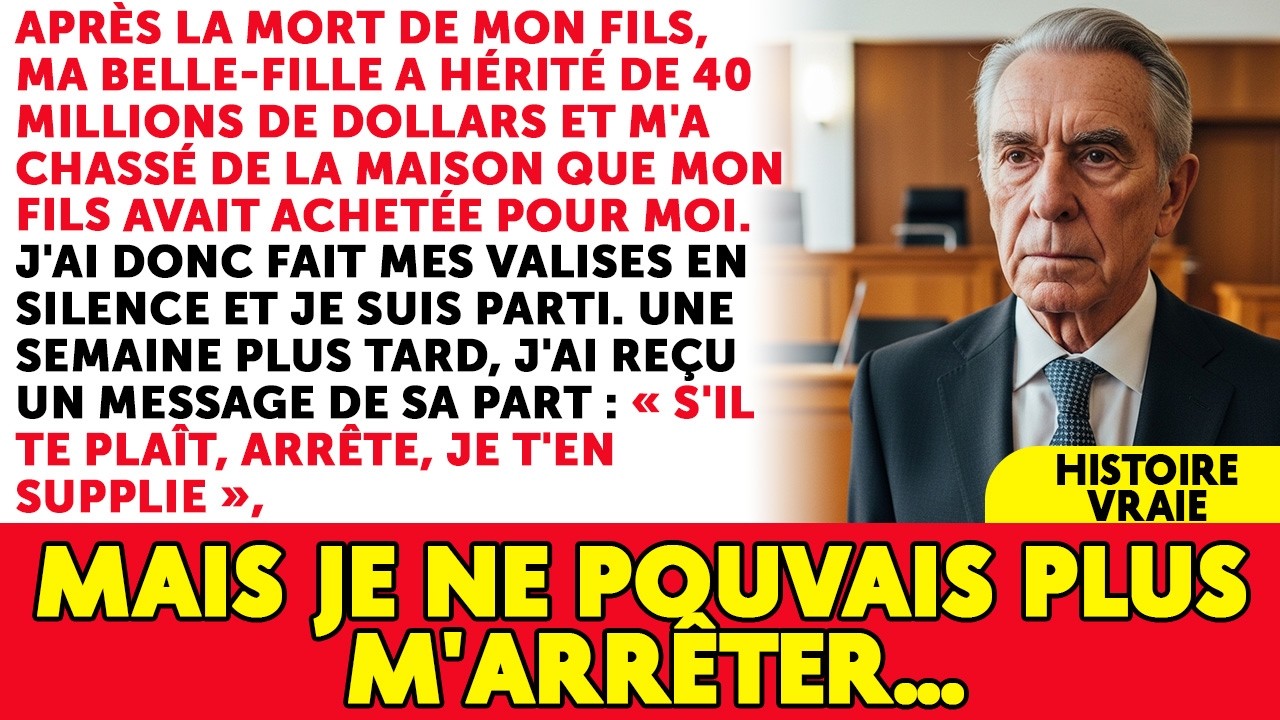 Ma Belle-fille A Hérité De 40 Millions De Dollars De Mon Fils Et M'a Chassée De La Maison !