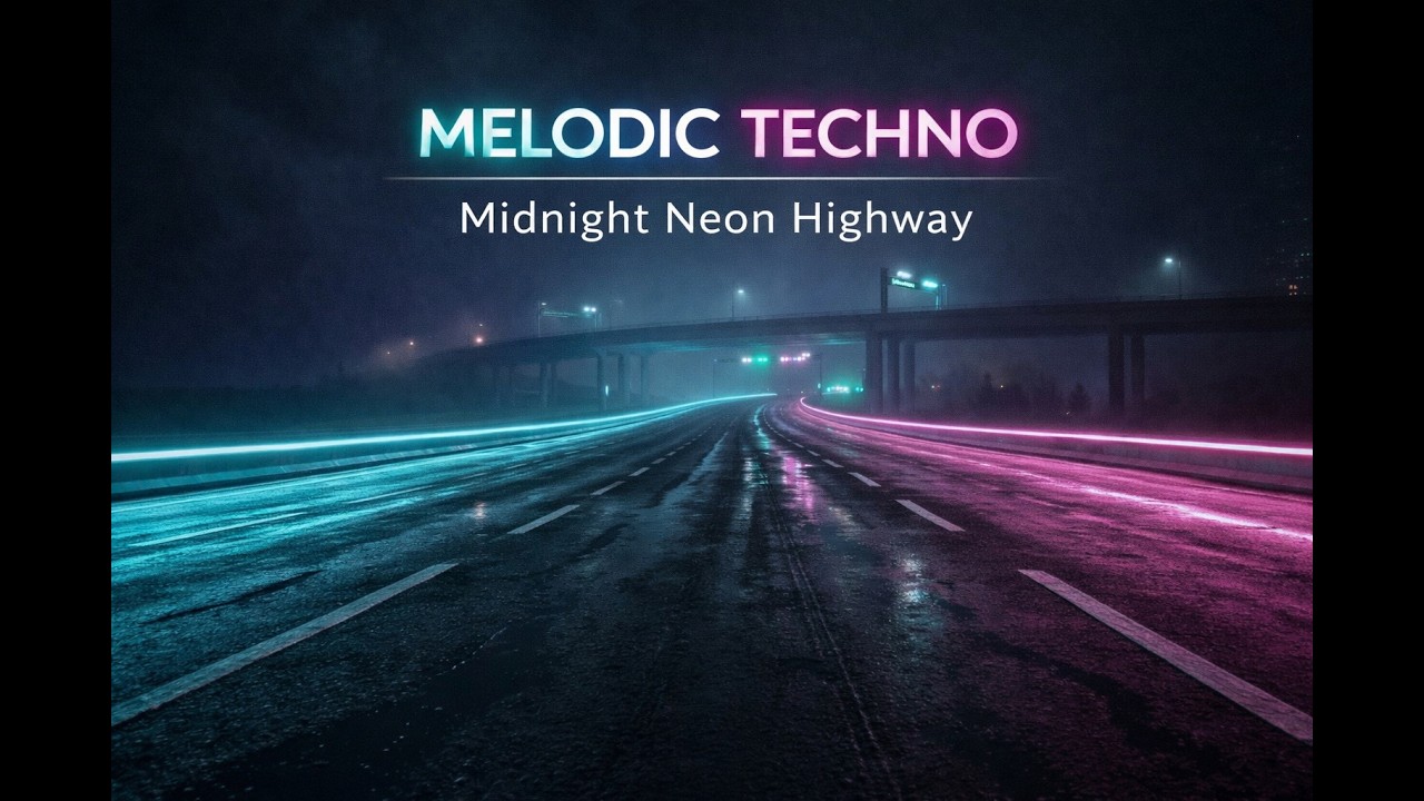 Night Drive Melodic Techno | Midnight Neon Highway
