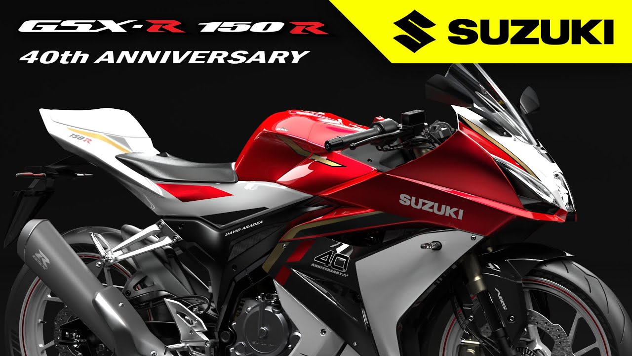 HOT❗2025 SUZUKI GSXR150 R 40th Anniversary Red 3D Render❗