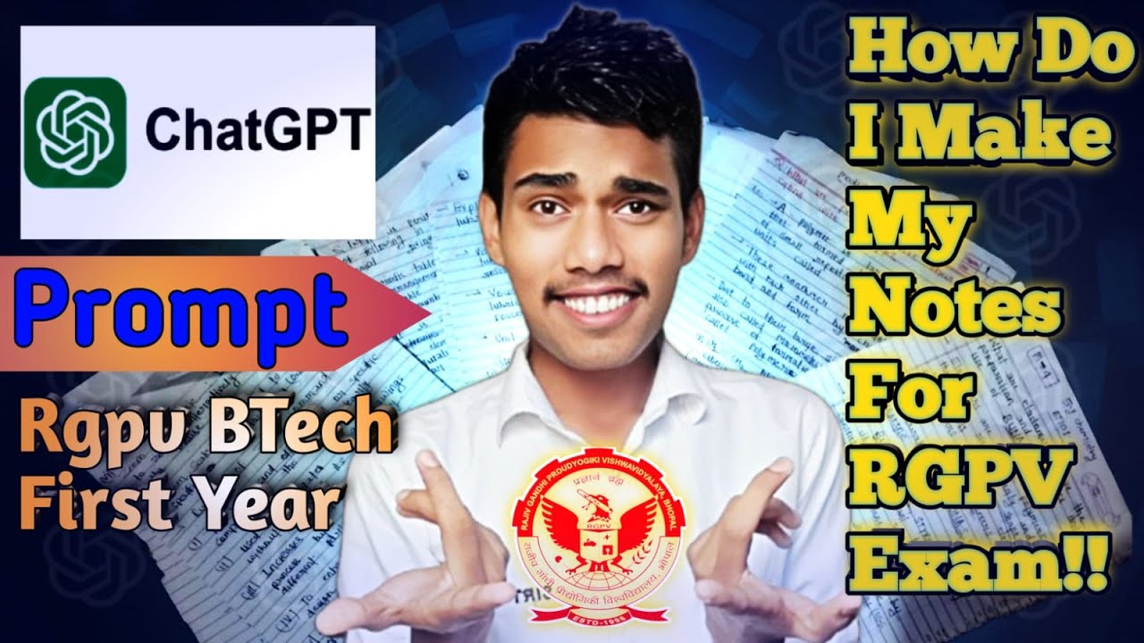 It's Easy to Pass in Last Moment | ChatGPT Hacks for Making Notes | RGPV Btech First Year |
