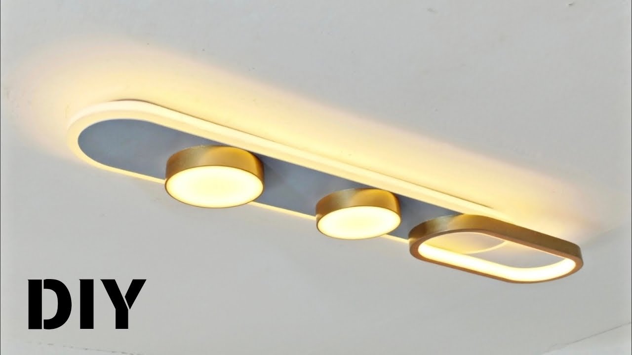 How to Make a Modern Style LED Ceiling Lamp from PVC Pipe
