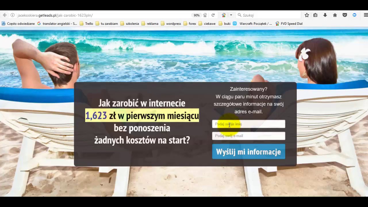 Przykładowa strona przechwytująca w Getall