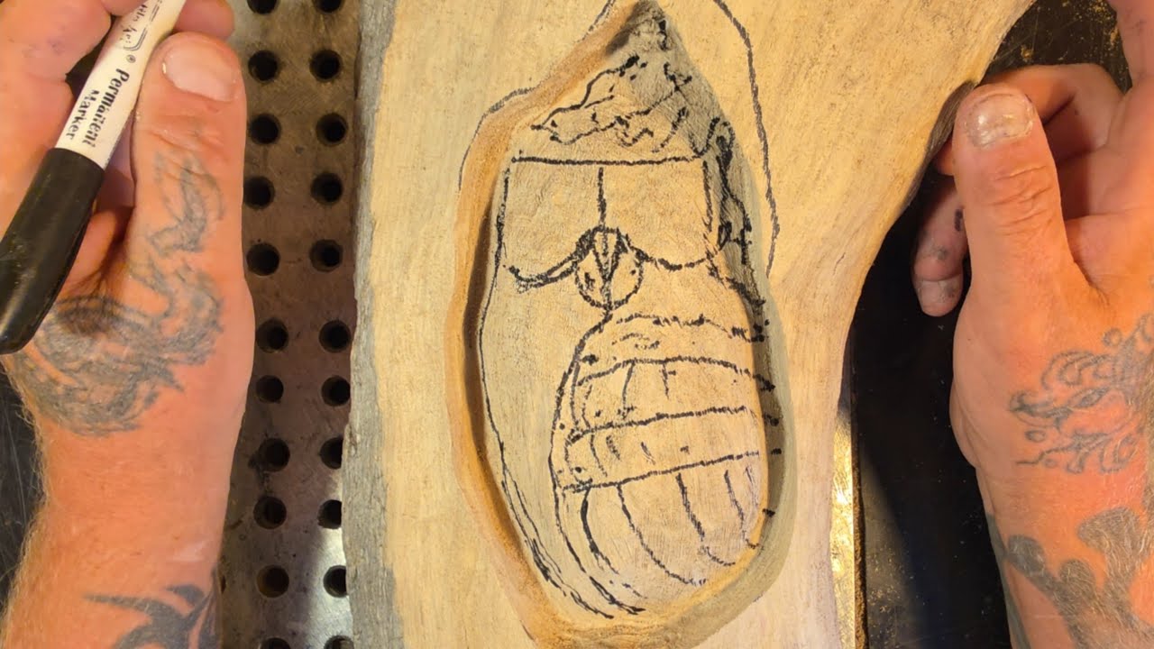 How to carve a Owl in a nook in driftwood with dremel.