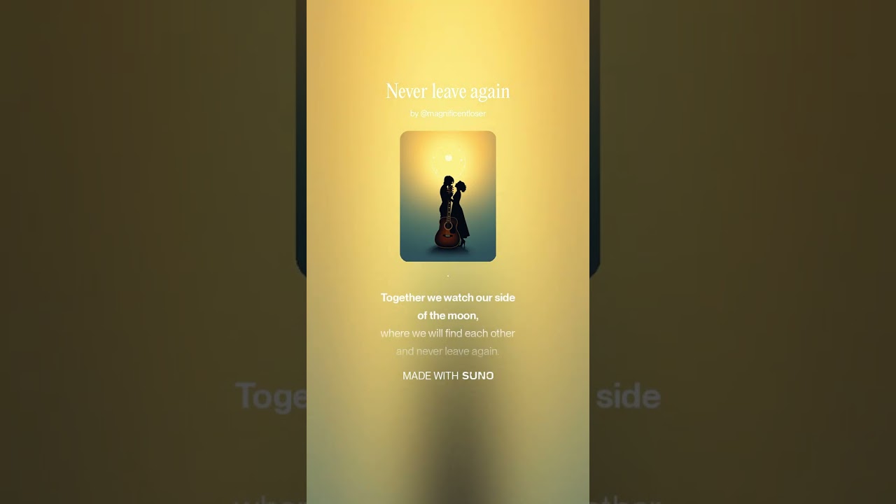 Never leave again